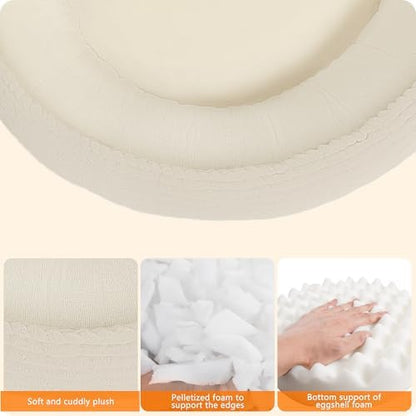 Dwanton Orthopedic Medium Dount Dog Bed, Egg-Crate Foam Round Dog Sofa - Image 3