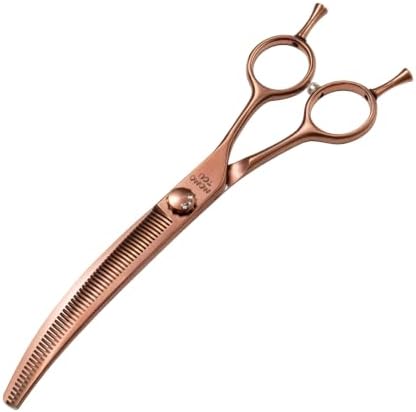 7'' Curved Thinning Dog Grooming Scisscors Matte Bronze by MomotouDogGroomingScissors