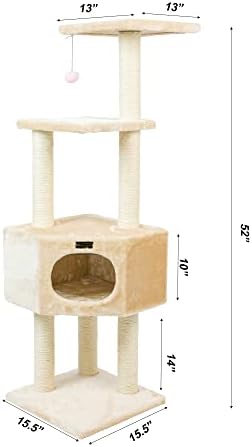 Aeromark 3 Tier Cat Tree Armarkat A5201 Real Wood Scratch - Image 3