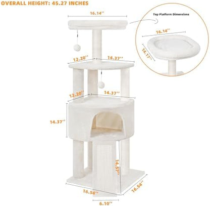 HUITREE 45in Cat Tree Tower - Image 3
