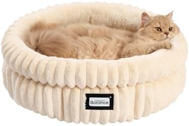 BALANCE Cat Bed Kitten Bed, Washable Round Cat Beds by BalancePet