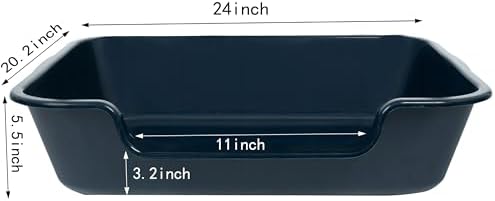 Extra Large Low Entry ABS Cat Litter Box, 1 Pack - Image 6