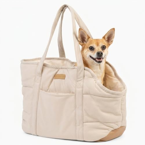 Plush Dog Purse Carrier for Small Dogs, Soft Tote by NOBLEPUP