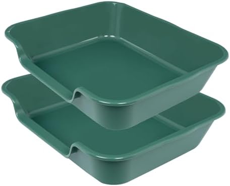Extra Large Low Entry ABS Cat Litter Box, 2 Pack by Ying+Tutu