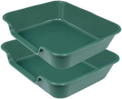 Extra Large Low Entry ABS Cat Litter Box, 2 Pack by Ying+Tutu