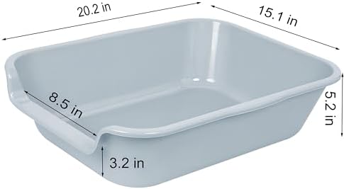 Extra Large Low Entry ABS Cat Litter Box, 1 Pack - Image 3