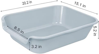 Extra Large Low Entry ABS Cat Litter Box, 1 Pack - Image 4