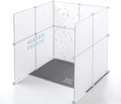 MEEXPAWS Cat Litter Box Enclosure, Splash Guard High Walls by PETPRODUCTS