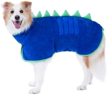 Super Absorbent Dog Bathrobe, Fast-Drying Robe by HezzLuv