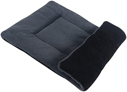 Reversible Dog Bed Mat with Plush and Corn Velvet, Soft Warm Pet Cushion by Vetasac