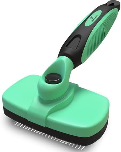 Deshedding Dog Brush for Shedding – Self Clean Cat Brush Deshedding & Grooming by Pawradise