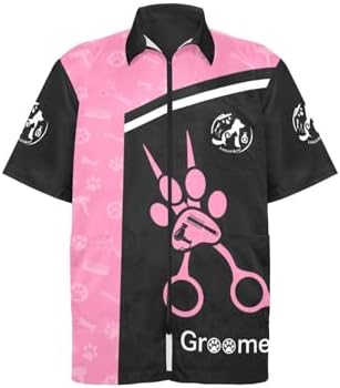 Custom Pet Grooming Smock, Personalized Dog Groomer Jacket - Image 3