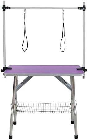 42" Pet Dog Grooming Table, Foldable Stainless Steel Frame Pet Drying Grooming by Afqxf