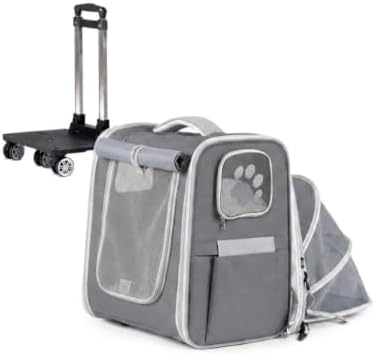 Pet Carrier Backpack with Wheels Rolling by Unknown