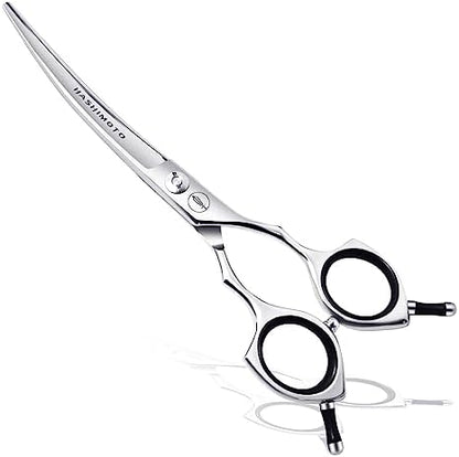 HASHIMOTO Curved Dog Grooming Scissors, 6.5 inch, Designed by HASHIMOTO