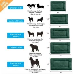 Dog Crate Pad Washable Dog Bed for Crate Small Cozy Mat 24-Inch Green - Image 2