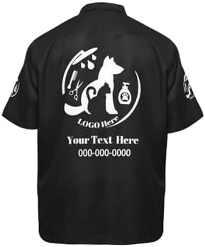 Custom Pet Grooming Smock, Personalized Dog Groomer Jacket - Image 4