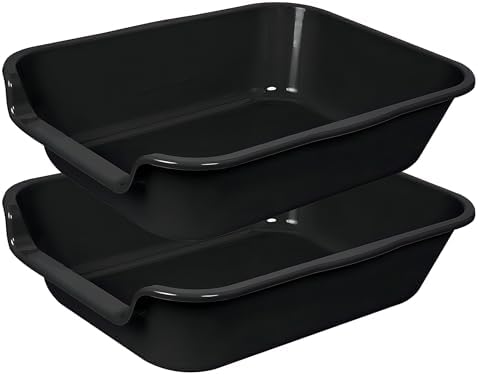 Extra Large Low Entry ABS Cat Litter Box, 2 Pack by Ying+Tutu