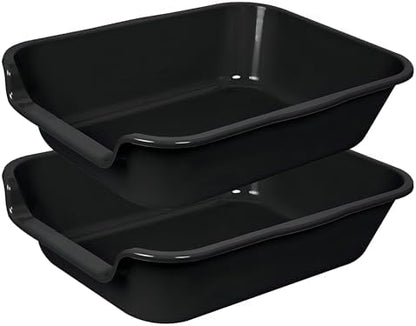 Extra Large Low Entry ABS Cat Litter Box, 2 Pack by Ying+Tutu
