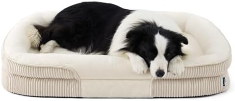 Bedsure XL 360°Oval Bolster Orthopedic Dog Beds Large Sized Dog by BEDSURE