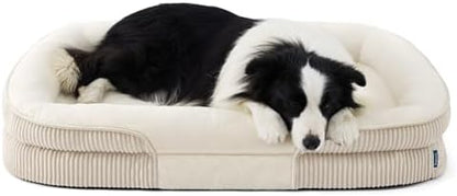 Bedsure XL 360°Oval Bolster Orthopedic Dog Beds Large Sized Dog by BEDSURE