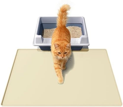 Cat Litter Mat 24" x 16", Soft Silicone Material, Easy Clean Waterproof No Slip by BLESWIN