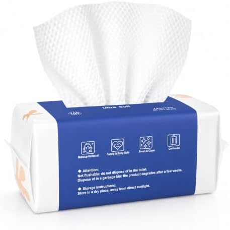 Ourmed Life Clean Face Towels Disposable, Ultra Soft & Absorbent, 100 Ct by ourmedlife