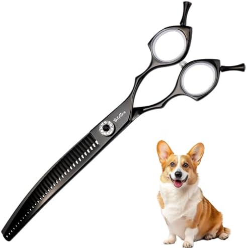 7.5in 25° Curved 35 Teeth Chunker Dog Grooming Scissors by SnipStar