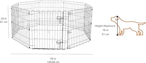 Amazon Basics Foldable Octagonal Metal Exercise Pen - Image 2