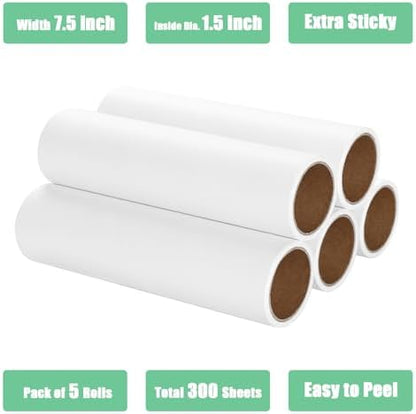 7.5 inch Lint Roller Refills Only, Pet Hair Remover Refills - Image 3