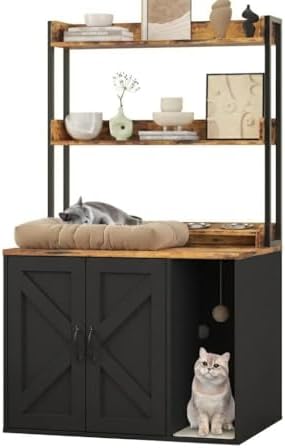 IDEALHOUSE 53" H Cat Litter Box Enclosure Hidden Litter Box Furniture by IDEALHOUSE