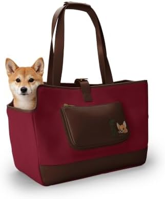 Dog Purse Carrier for Small Dogs, Embroidered Pet Tote by HIBAOJUNLeatherBagLLC