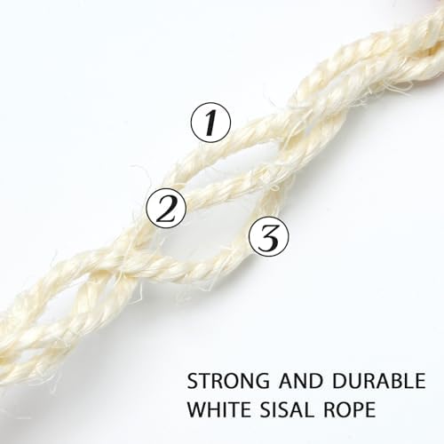 Natural Sisal Rope 1/4 Inch 32-Feet - Image 3