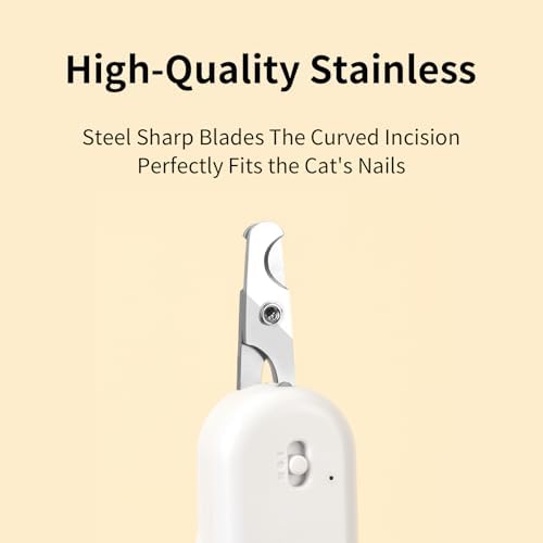 PAKEWAY Cat Nail Clipper with LED Light, Safe & Precise - Image 4
