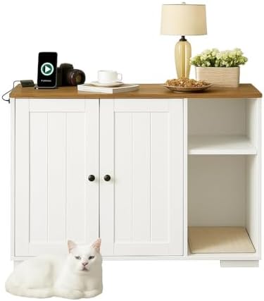 Garvee Cat Litter Box Enclosure, Large Cat House by Garvee
