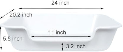 Extra Large Low Entry ABS Cat Litter Box, 2 Pack - Image 6