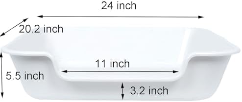 Extra Large Low Entry ABS Cat Litter Box, 1 Pack - Image 6
