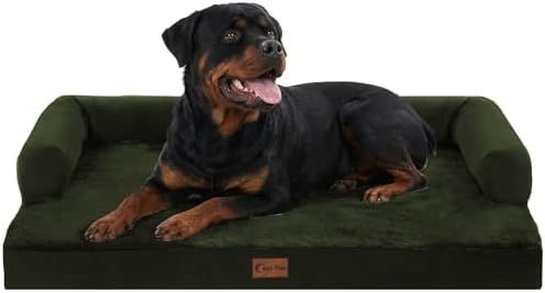 Orthopedic Dog Bed for Extra Large Dogs, Olive Green by CasaPaw