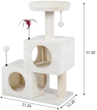 YUNIQUE Small Cat Tree for Indoor Cats, Cat Tower - Image 2