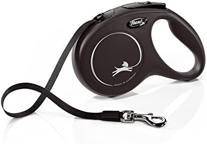 Automatic Leash Flexi New Classic M 5 M Black Tape by Flexi