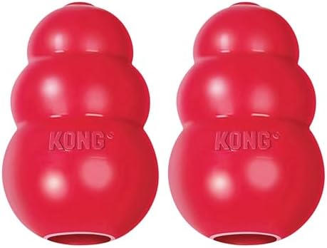 KONG Classic Stuffable Dog Toy, Natural Rubber, by KONG