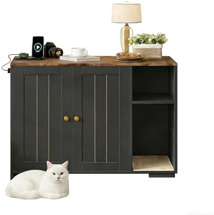 Garvee Cat Litter Box Enclosure, Large Cat House by Garvee