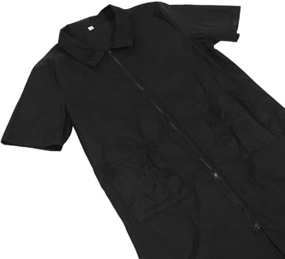 DOITOOL Black Chinlon PET Grooming Apron, Waterproof Half Sleeve Smock - Image 3