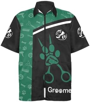 Custom Pet Grooming Smock, Personalized Dog Groomer Jacket - Image 3