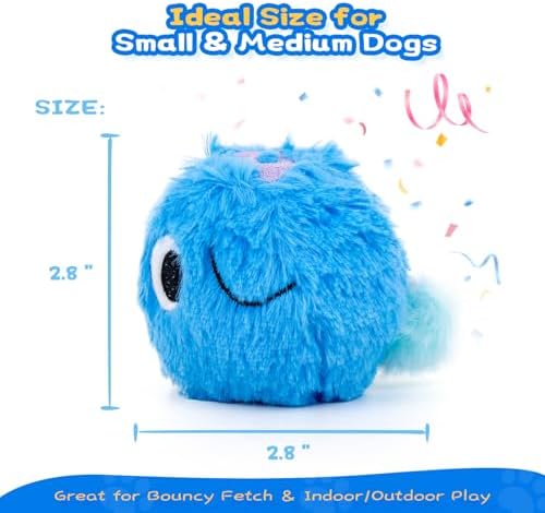 lilfrd Squeaky Spiky Dog Ball, Plush Bouncy Toys - Image 6