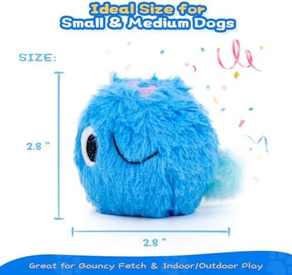 lilfrd Squeaky Spiky Dog Ball, Plush Bouncy Toys - Image 6