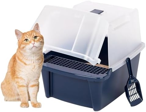 IRIS USA Large Front Door Cat Litter Box, Walk-in Entry by IRISUSA