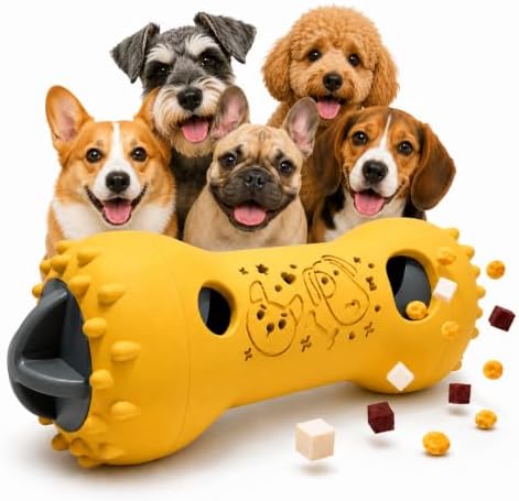 Interactive Dog Toys, Adjustable Treat Dispensing Toy to Keep Them Busy by knitly