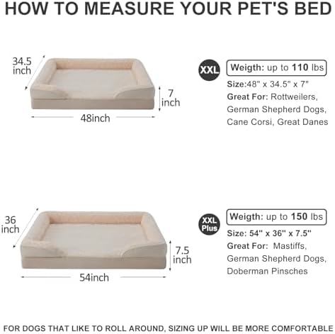 WNPETHOME Orthopedic Washable XXL Dog Bed - Image 5