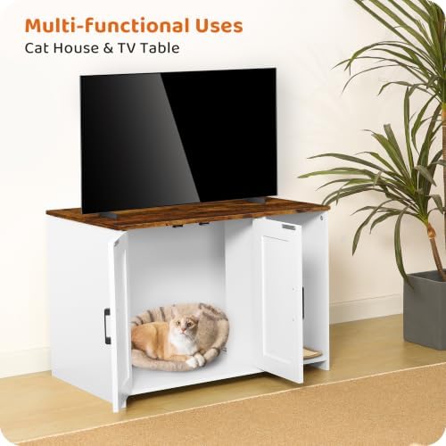 DWANTON Cat Litter Box Enclosure, - Image 3